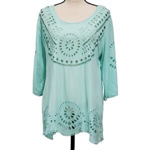Solitare Swimwear Cover Up Mint Green Medium EUC